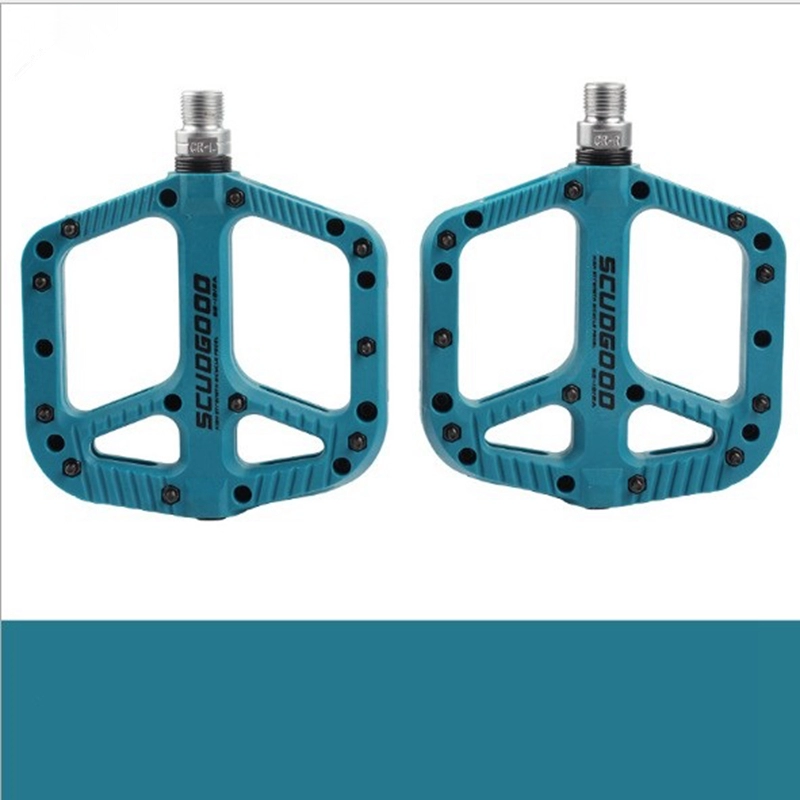 9/16" Nylon Carbon Wide Flat Platform CNC Ultralight Bearing Bicycle Pedal For Mountain Road Bike