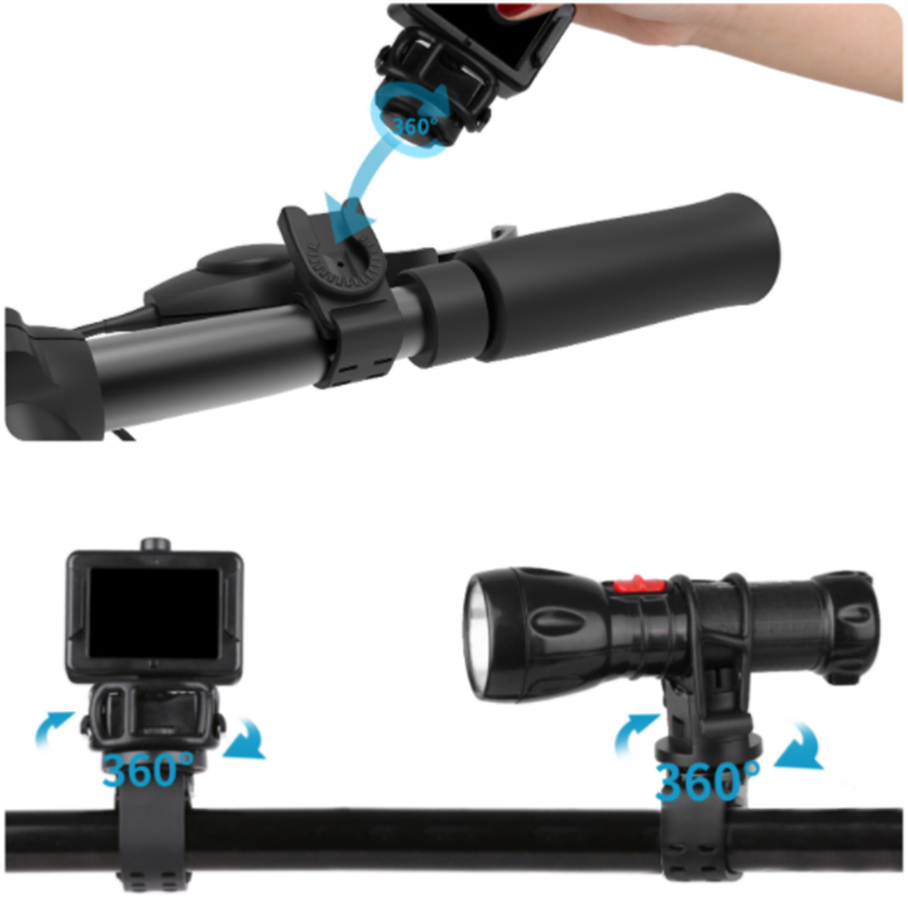 Extendable universal Flashlight Bike Mount Holder Bicycle Cell Phone Headlight Holder Aluminum Handlebar Support 210922