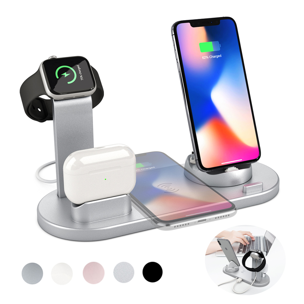 Whoesale 10W 3 in 1 Fast Wireless Charger Wireless Phone Chargers Stand For iPhone 12 For Phone For AirPods For iWatch Holder