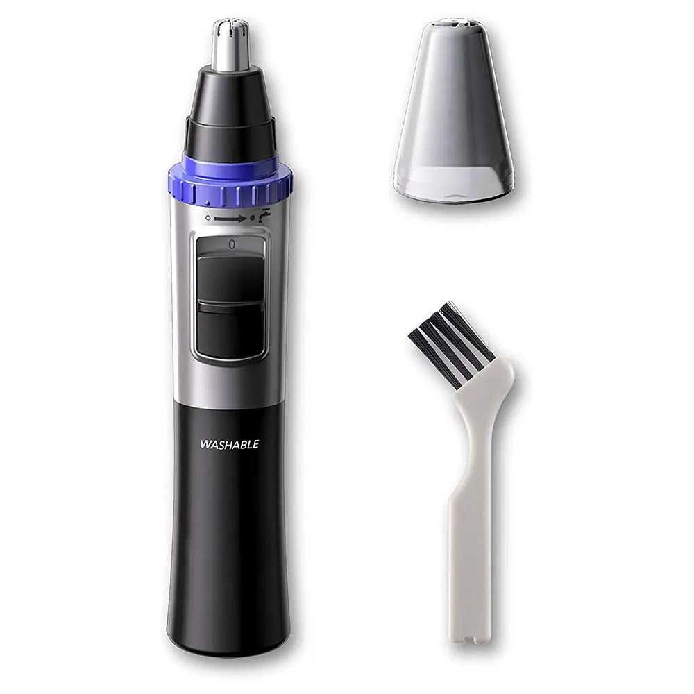 Multifunctional Stainless Steel Blade Led Light Designed Men's Nose Hair Trimmer