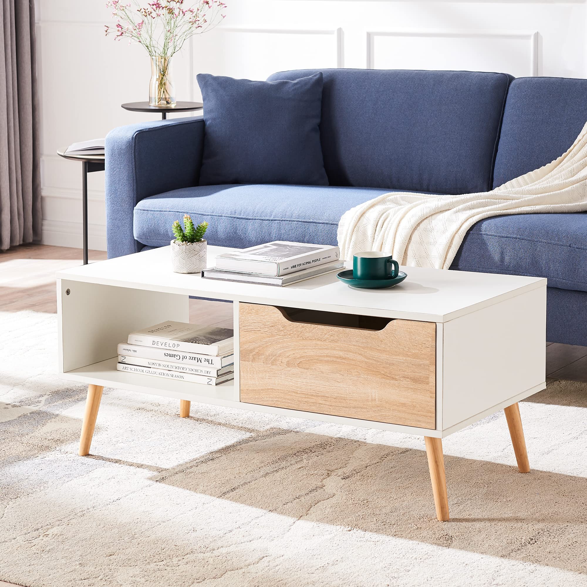 Wholesale Custom European Style Beige Nordic Small Modern Sofa Bedside Side Adjustable Combination Coffee Tea Table Tv Cabinet