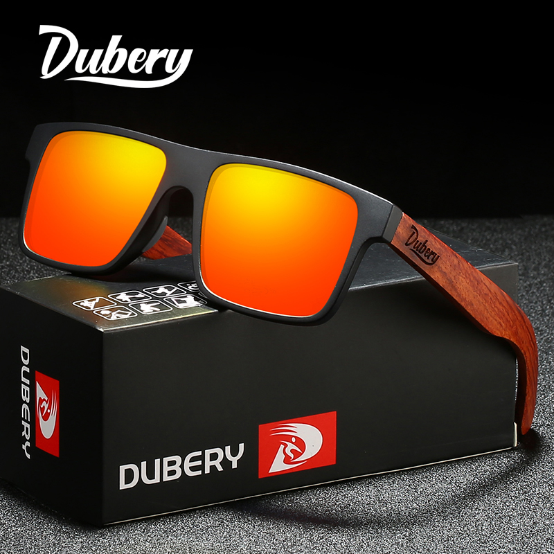 Фабрика DUBERY, солнцезащитные очки унисекс с деревянной оправой uv400, 2023 квадратные модные деревянные солнцезащитные очки, поляризованные линзы D833