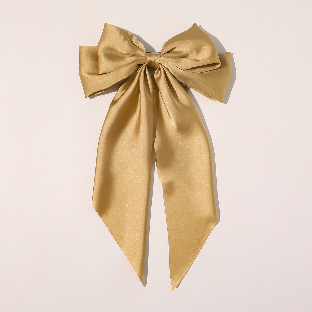 wholesale barrettes Large Wholesale Girls Soft Silky Hair Bows with metal hair clips