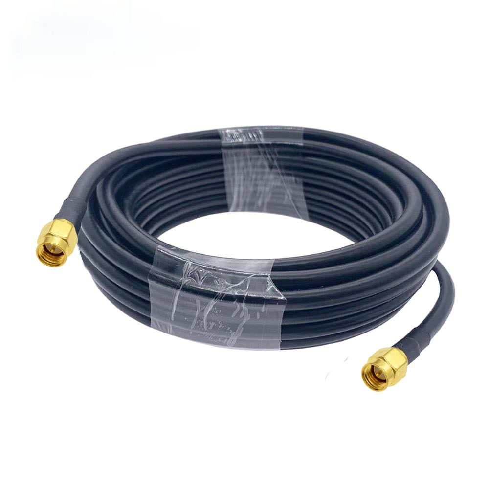 Коаксиальный кабель-удлинитель с разъемами SMA и SMA Male RG58, 50 ом, 1/2/5/10/20 м