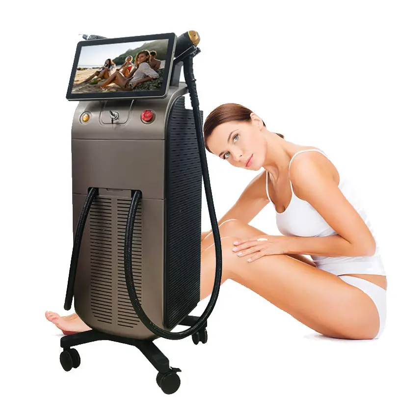 2022 ice titanium big power 1600w+ND YAG laser soprano 808nm 755nm 1064nm soprano ice platinum laser hair removal machine