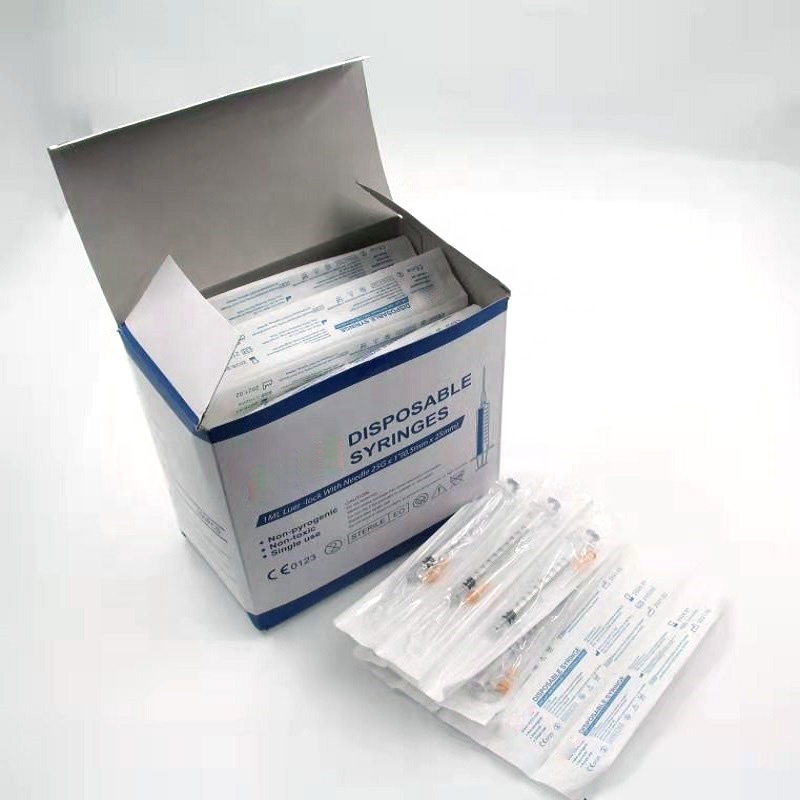Hot Sale Cheap Stock 1ml Medical disposable luer lock syringe with needle for hospital hotel or homecare from China Factory