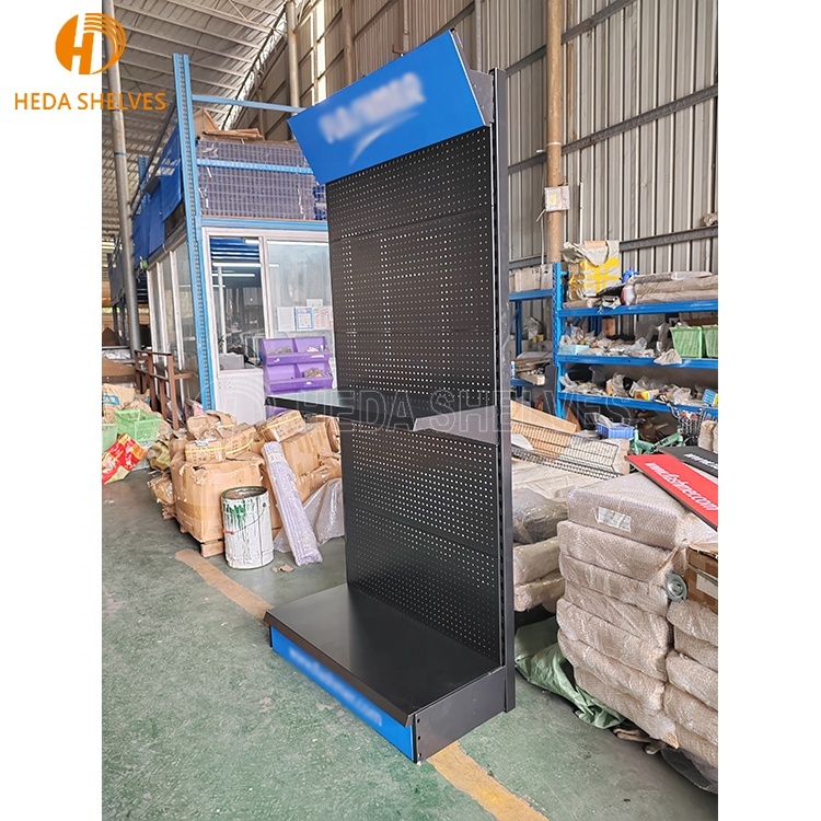 Retail Store Accessories Shelf Racks Hardware Shop Tools Pegboard Stand Metal Product Display Rack