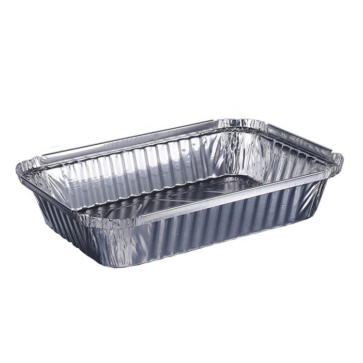 1000pic/ctn 630ml work home packing fast food disposable foil bbq grill pan half size medium aluminum foil container