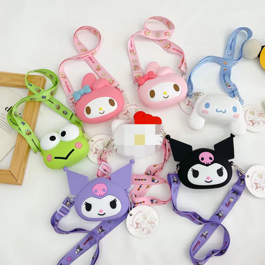 Силиконовые сумки Botu Sanrio Kt My Melody Kuromi Sanrio, аксессуары, фигурка, милый детский кошелек, сумки через плечо, подарки для девочек