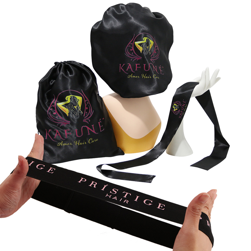 Custom Logo Printed Lace Melt Band Adjustable Straps Elastic Band Edge Slayer For Wigs