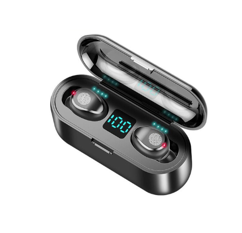 FBA Amazon лучшее качество auriculares беспроводные TWS 2000mah F9 наушники 5,0 Стерео Цифровые сенсорные наушники TWS F9