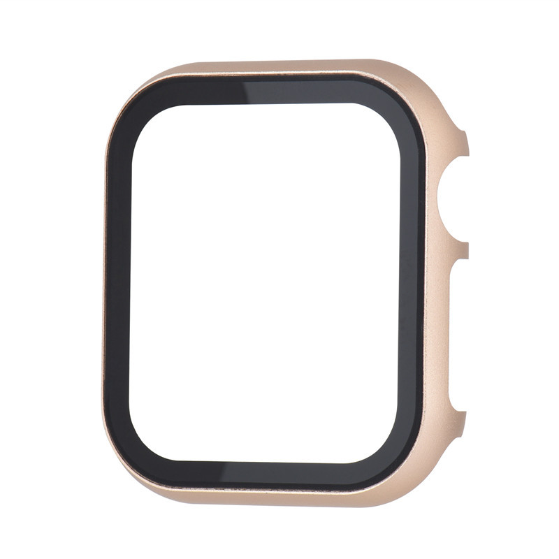 Стекло + рамка для Apple Watch 6 SE 5 4 3 44 мм 42 мм iwatch band 40 мм 38 мм, металлический бампер, универсальная защитная рамка для экрана