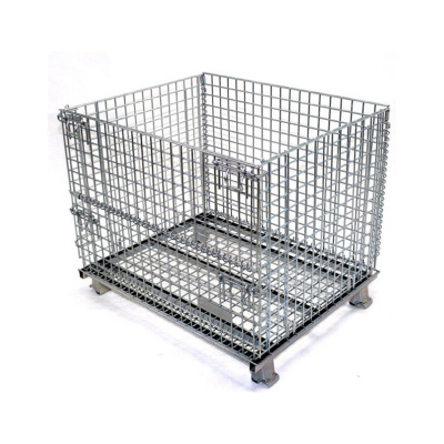 Heavy Duty stackable welded steel transport metal wire mesh pallet cage