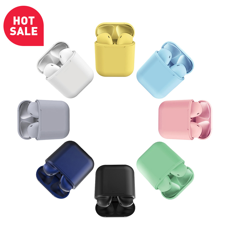 В наличии Оригинальные I12 Macaron Tws True Stereo Audiofnos наушники BT Auricularess Inpods наушники подходят для всех смартфонов