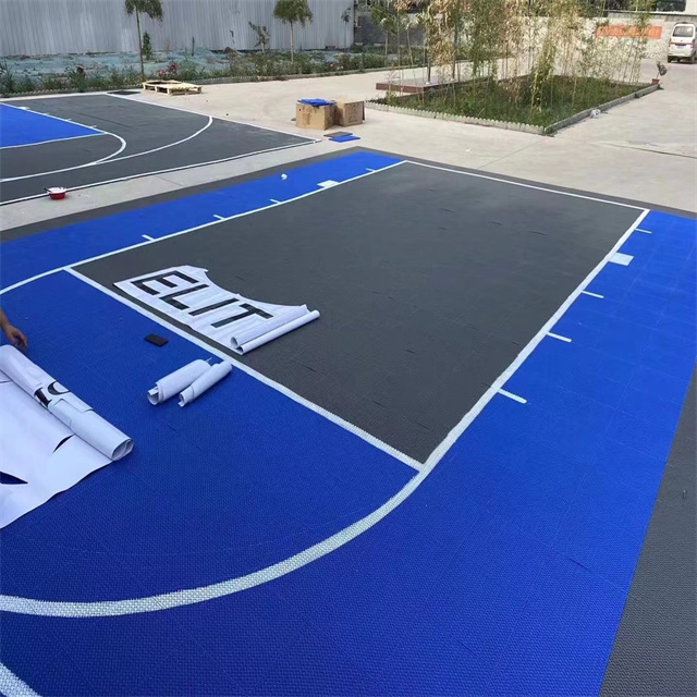 modular sports court floor tile for basketball futsal indoor outdoor sport mat surface