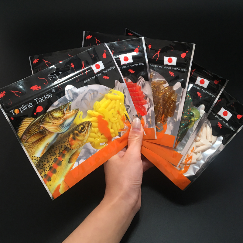 Big 38Mm 45Mm Packaging 20Pcs Lot Fishing Lures Perfect Soft Bait Spike Lumo Paddle Luminous Trout Soft Bait Set