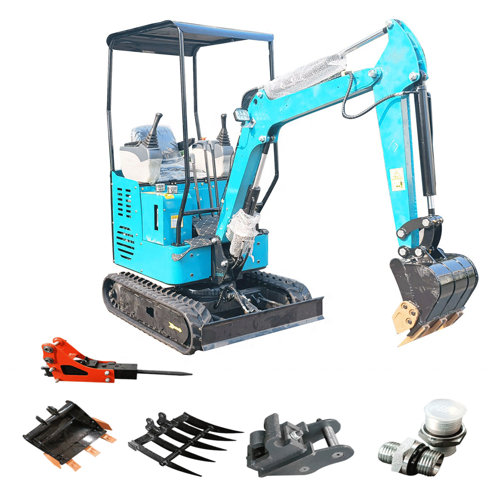 Mini Digger для Agricultural Orchard, Micro Compact Excavator, Crawler, Small Excavator, Greenhouse, 1,2 Ton