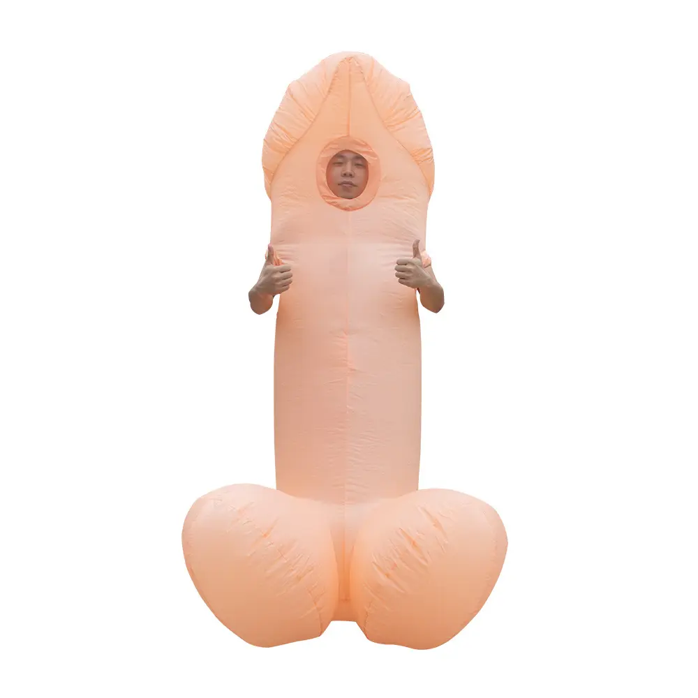 Hot sale penis cosplay suit funny Bachelor party air fat costume inflated adult size clothes inflatable penis costumes for adult