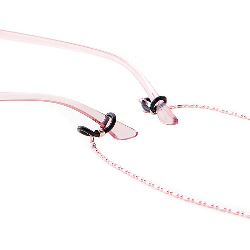 Candy color glass chain eyewear accessories acrylic eyeglass chain
