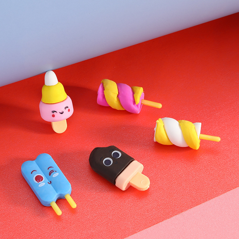 School Stationery Primary Students Cute Ice Cream Earser For Kids