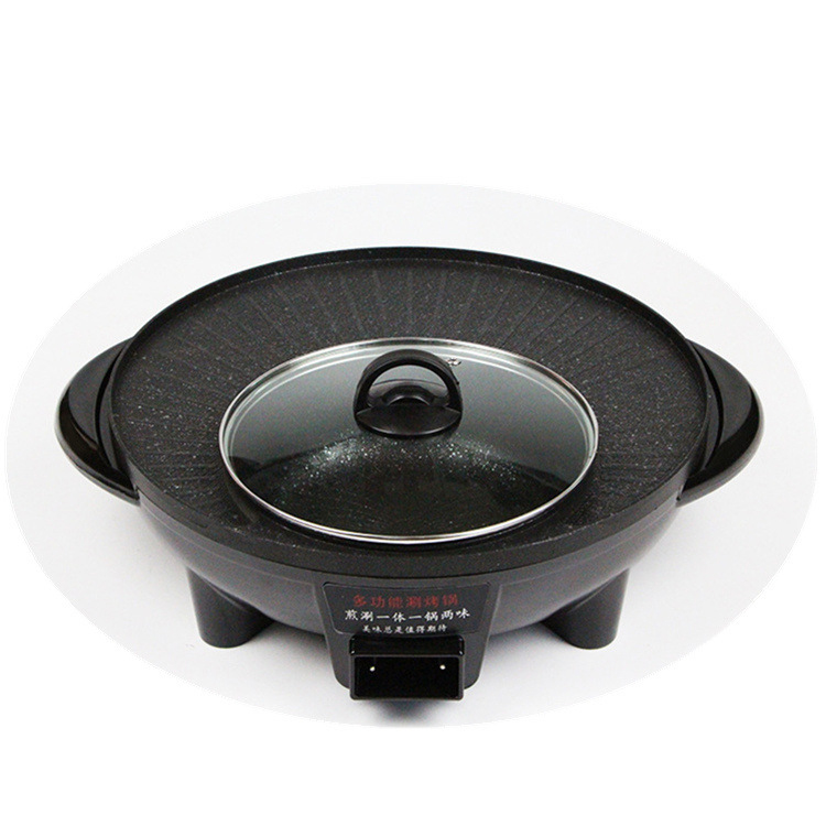 Hot Wholesale Portable Electric Mini Indoor Bbq Grill Stainless Steel Hot Pot Cooker