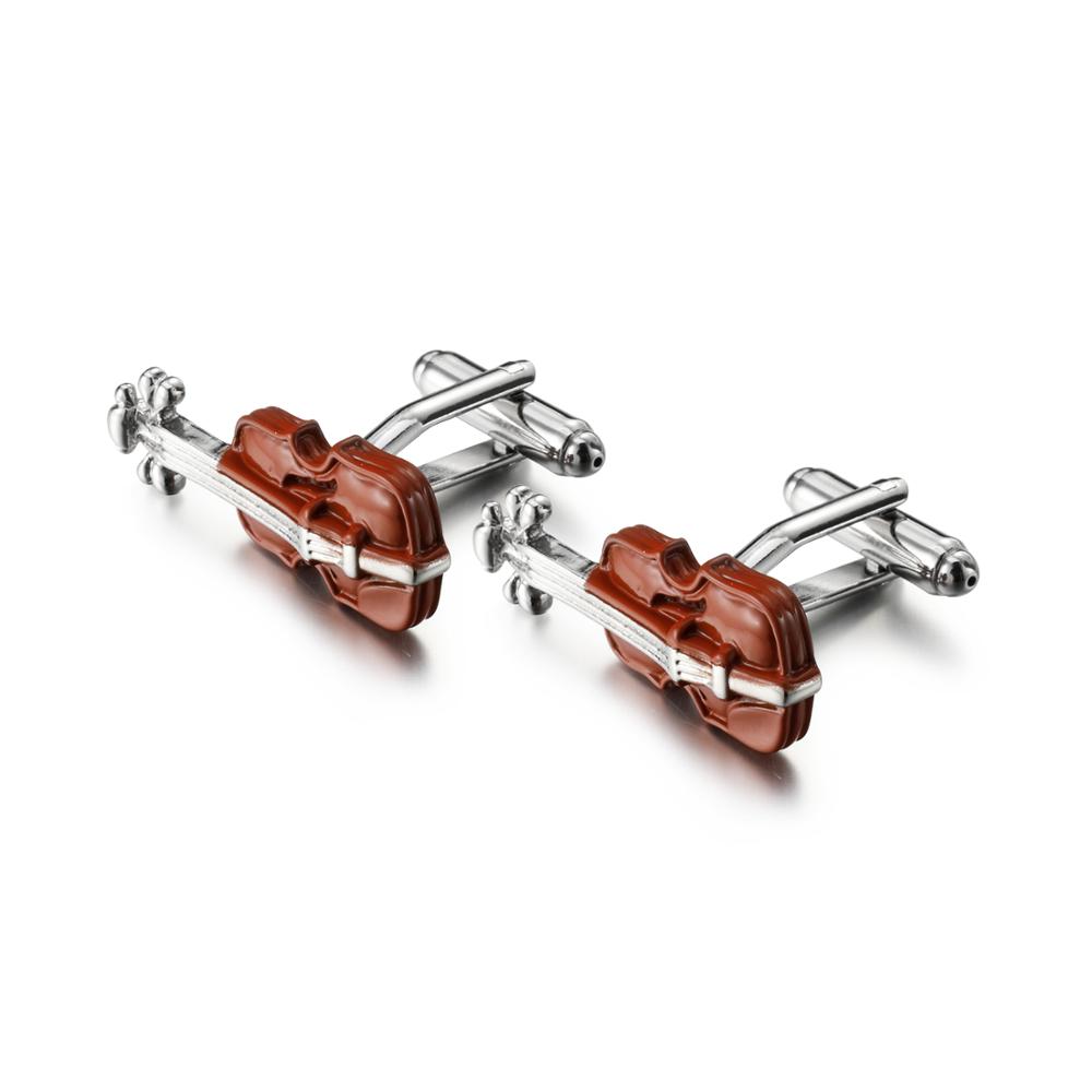 OB Jewelry-оптовая цена, мужские ювелирные изделия с рисунком, запонки в форме скрипки, элегантные мужские музыкальные запонки для рынка Amazon