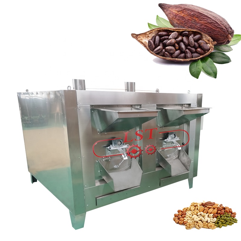 cocoa roaster machine automatic cashew nut roaster peanut cocoa bean roasting machine