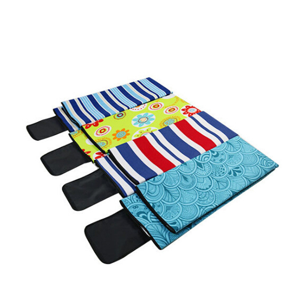 BSCI Factory Wholesale Newly Design Roll Up Fleece Picnic Blanket Waterproof