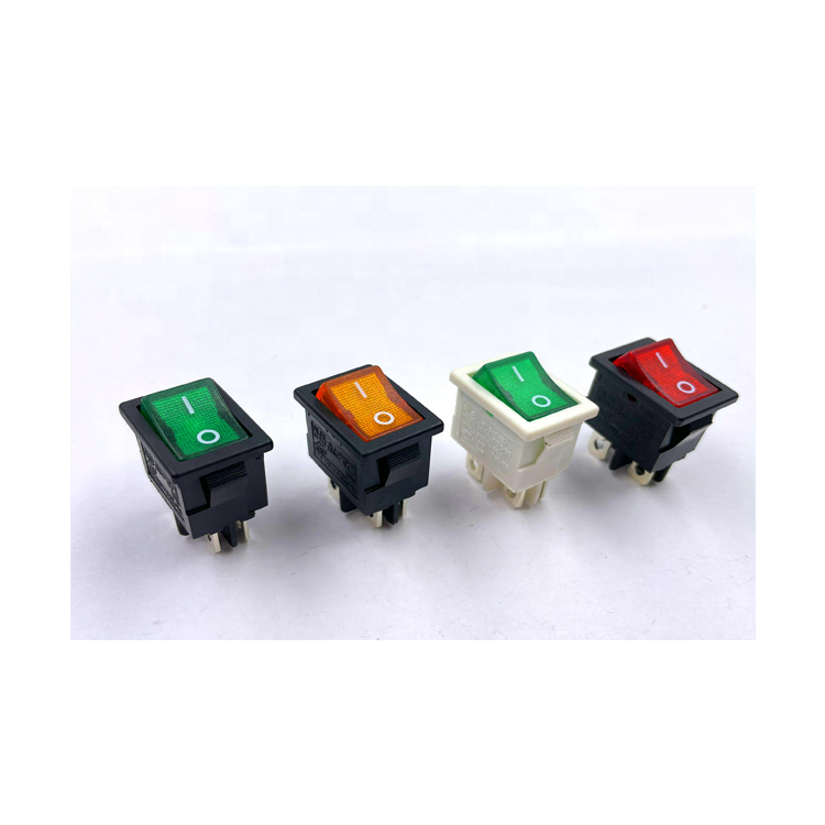 JEC JS-626PAL-Q-GB-3H 4 Пина площадь зеленого цвета: красный, черный круглый тумблер водонепроницаемой крышкой вкл/выкл 10A 125V