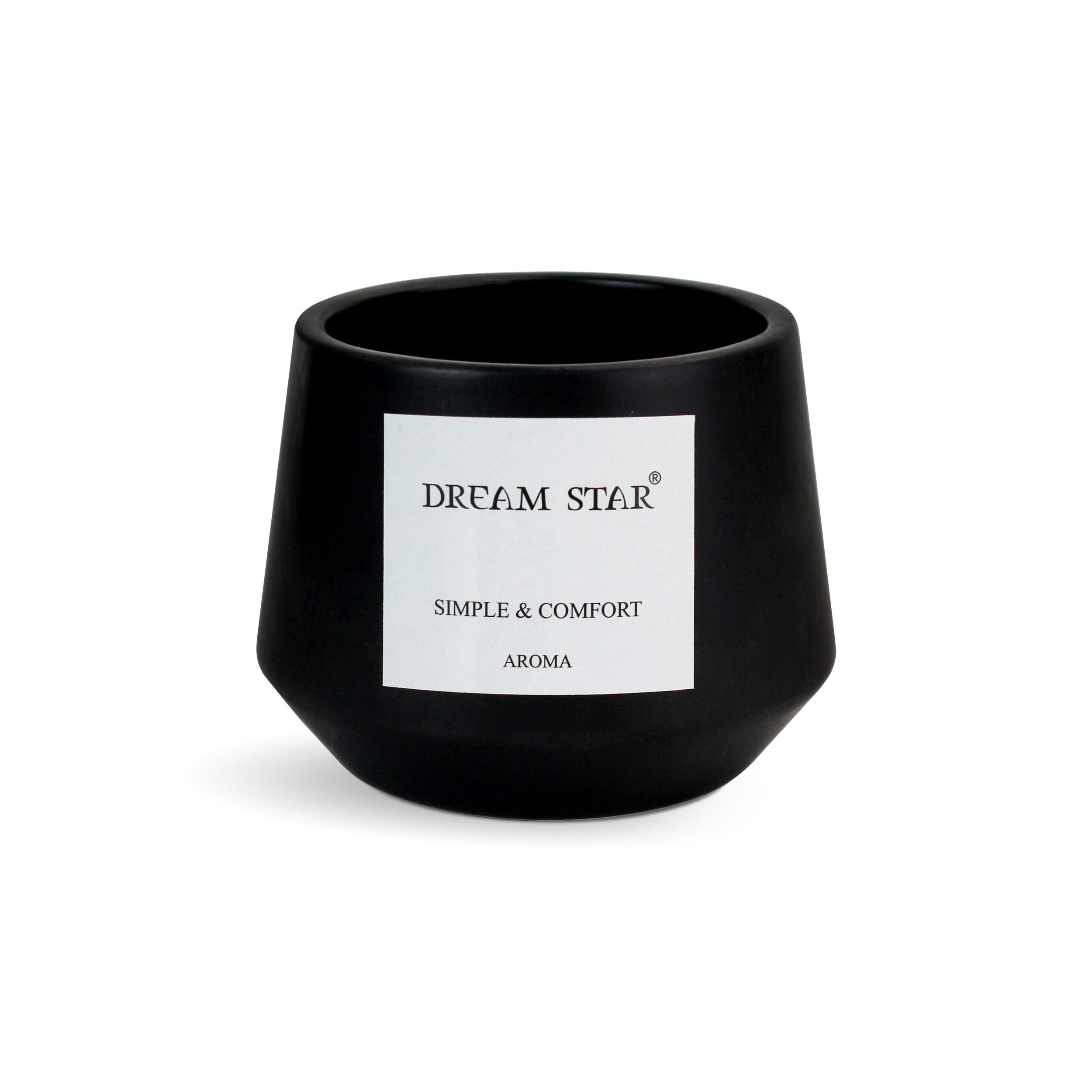 Empty high quality custom special design logo black and white square stones candle vessels jar
