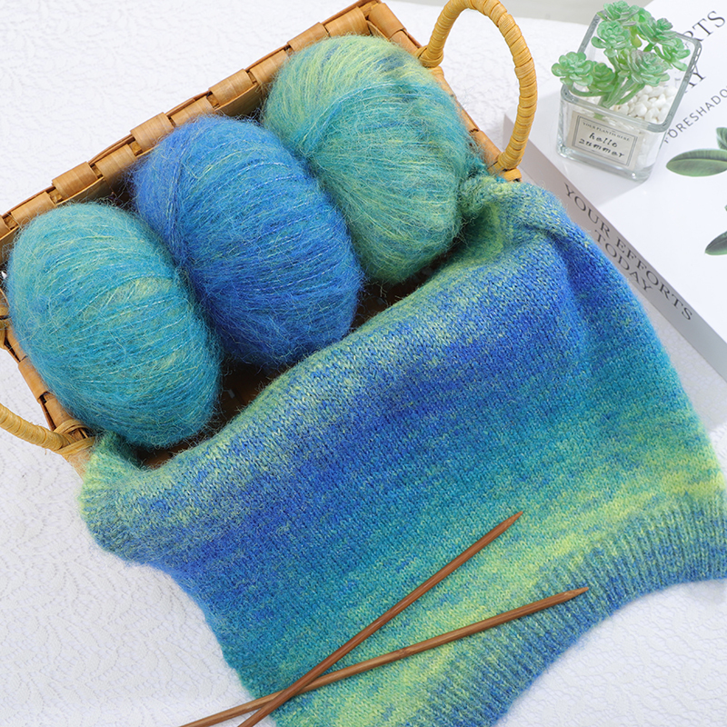 RMX Wholesale Soft Mohair Yarns Middle Thickness Hand Knitting crochet Hot Sale Mohai Blended Yarns