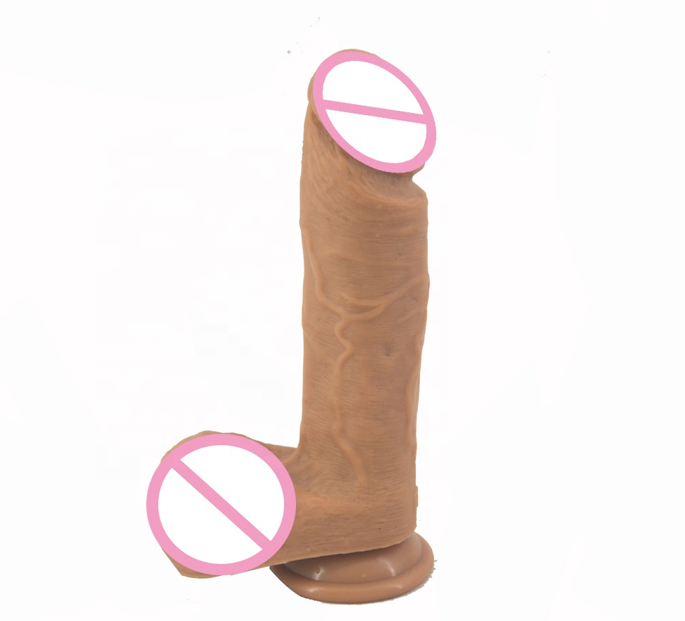 Double Layered soft Liquid silicone Artificial Penis big sex toy huge realistic dildos for women