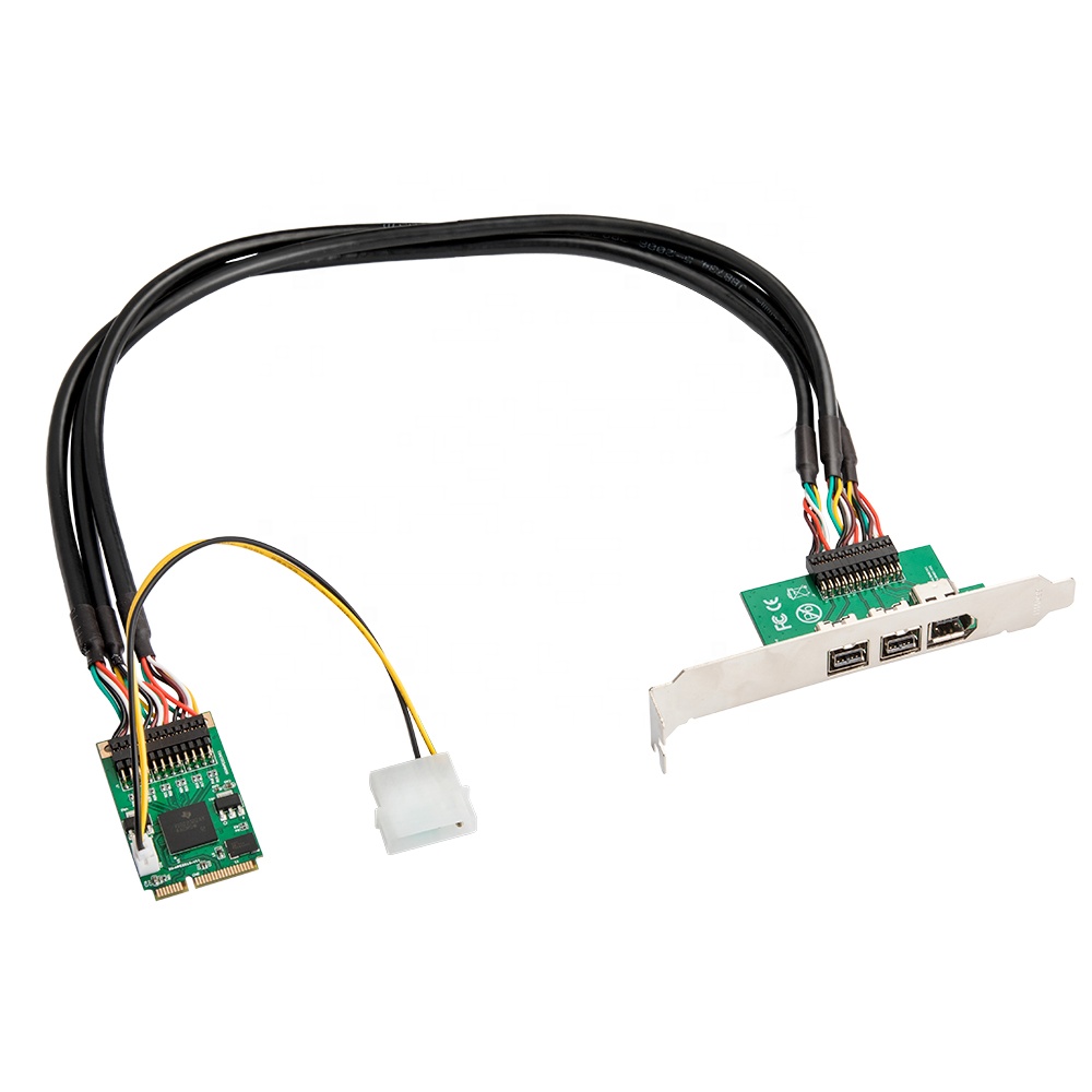 IOCREST 1 порт Firewire 400 IEEE 1394a и 2 порта firewre 800 IEEE1394b Mini PCIe card