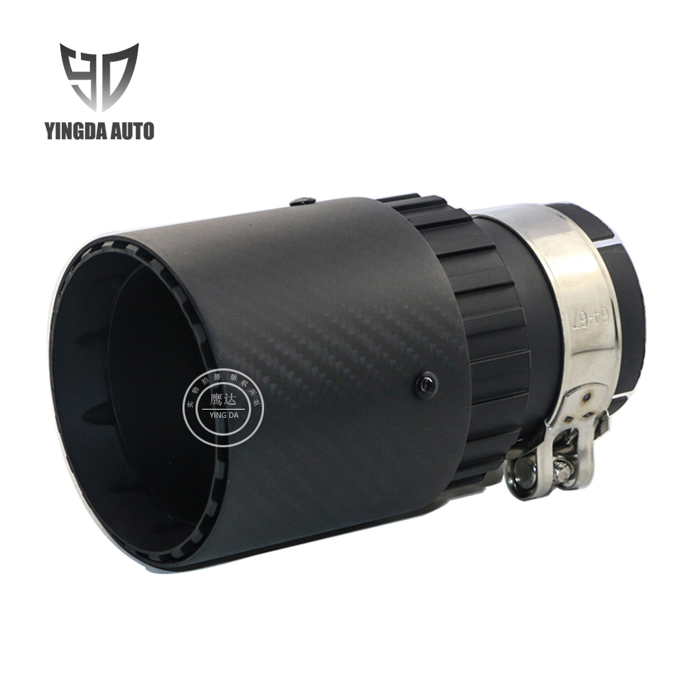 Automobile tailpipe manufacturers general modified parts titanium black exhaust pipe Scorpio carbon fiber tailpipe silencer