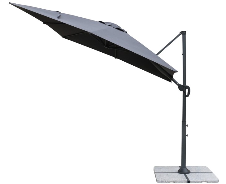 High Quality Outdoor Furnituer 2.5m Canopy Cantilever Crank Patio Sun Umbrellas Large Sun Shade Parasol