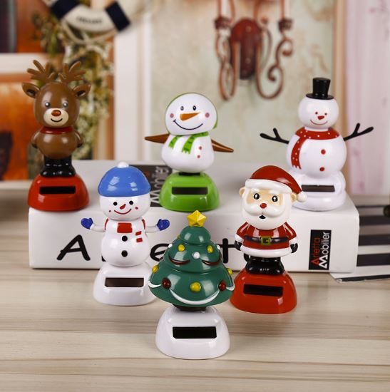 Custom logo 23-kind of solar cute dancing toys system with small solar panel dancing toy car decoration accessories interior