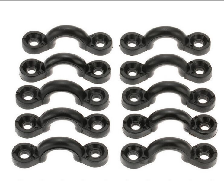 10 PCS Kayak Nylon Bungee Tie Down Eyelets with Stainless Steel Screws Kayak Pad Eyes Deck Loops Accessories for Kayaks Canoes