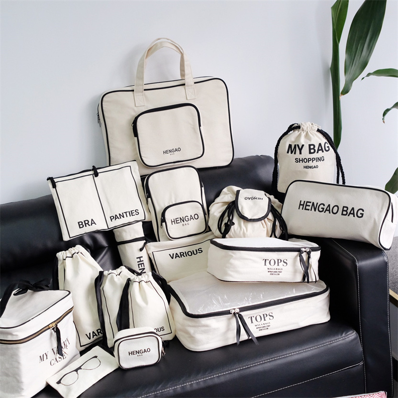 Waterproof Compression Travel Luggage Organizer Packing Cubes For Suitcase