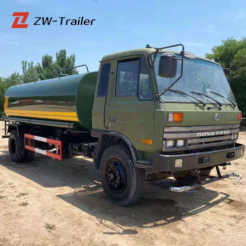 China Dongfeng Brand Used Military 4x2 LHD 160hp 10 cbm Water Tank Sprinkler Truck for hot sale