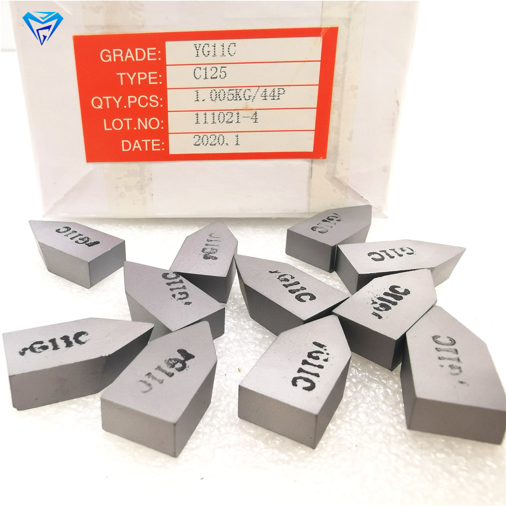 YG6 C125 вставки из цементированного карбида, Твердосплавные наконечники C122 C120, в наличии
