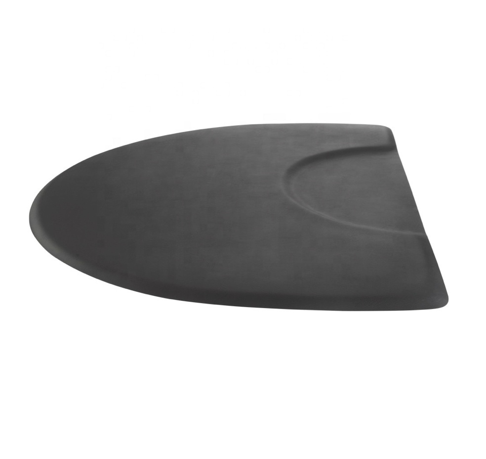 Wholesale hair salon mat semicircle pvc leather pad Barber shop special hairdressing accessories