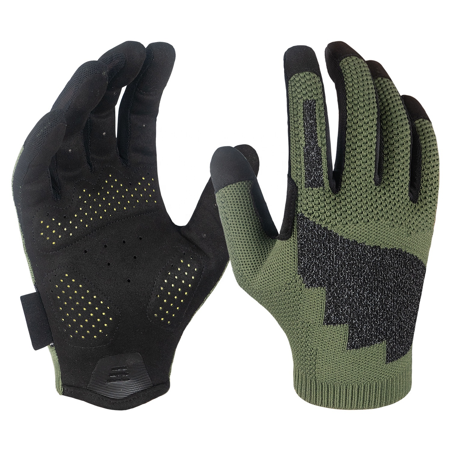 Winter Gloves Touch Screen Long Fingers 3D Knitting Bike Gloves Anti-Slip Cycling Riding Running Work Gloves for Men Women