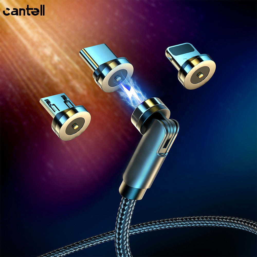 Cantell 2020 Новые поступления 540 градусов Магнитный зарядный кабель 3 в 1 магнитное зарядное устройство для мобильного телефона Магнитный Usb-кабель