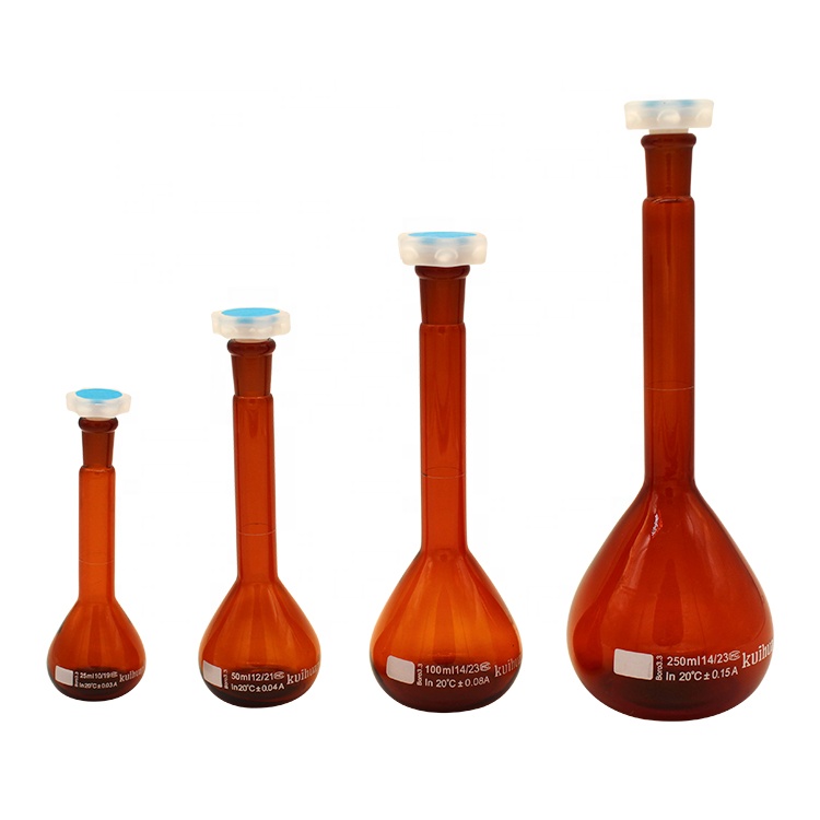 Custom complete specifications of heat resistant glass volumetric flask