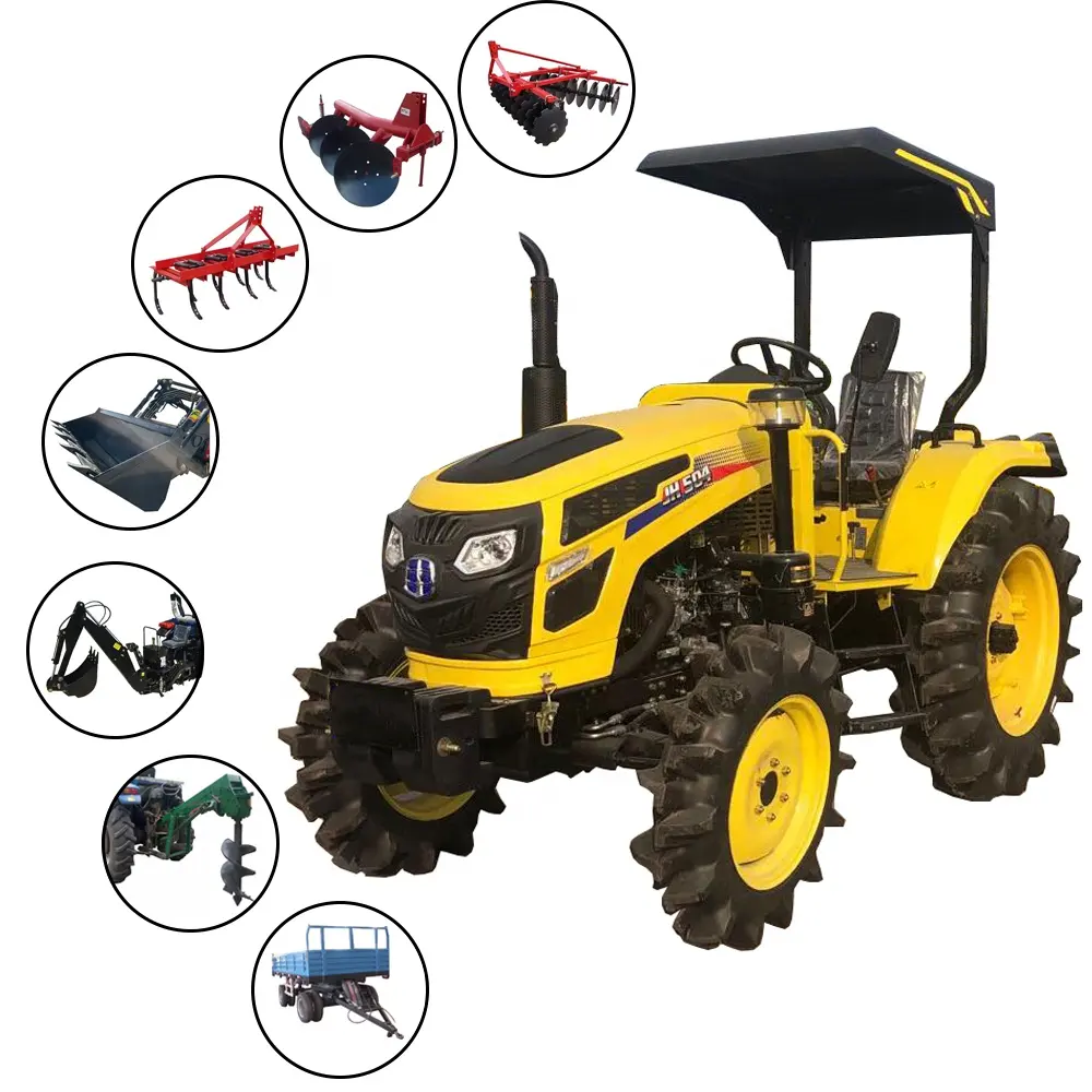 Hot sale cost effective 8HP -120HP big/paddy/grass tyre mini agricultural garden farming tractor with ce