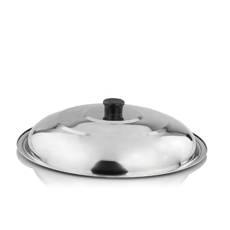 Amazon Hot Stearmer кухонная посуда Woks Pan крышка крышки кастрюли из нержавеющей стали с термостойкой ручкой