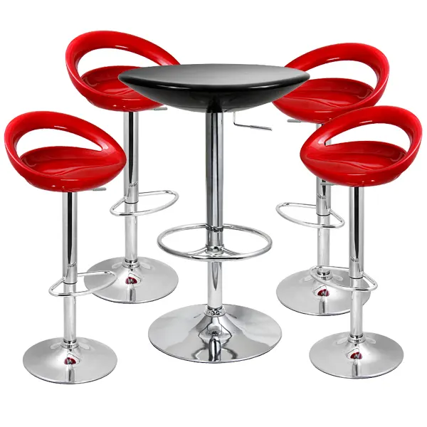 Modern Bar Stool Chairs Outdoor Bar High Chair Silla With Plastic PP Seat Steel Leg OEM