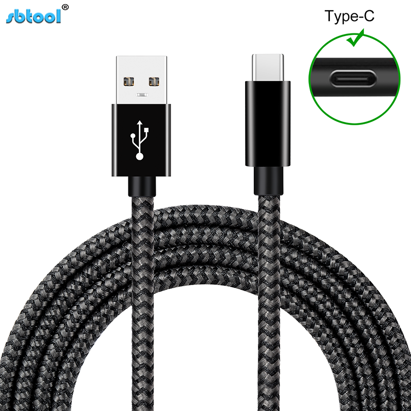 Кабель для быстрой зарядки с нейлоновой оплеткой USB 2,0 типа C