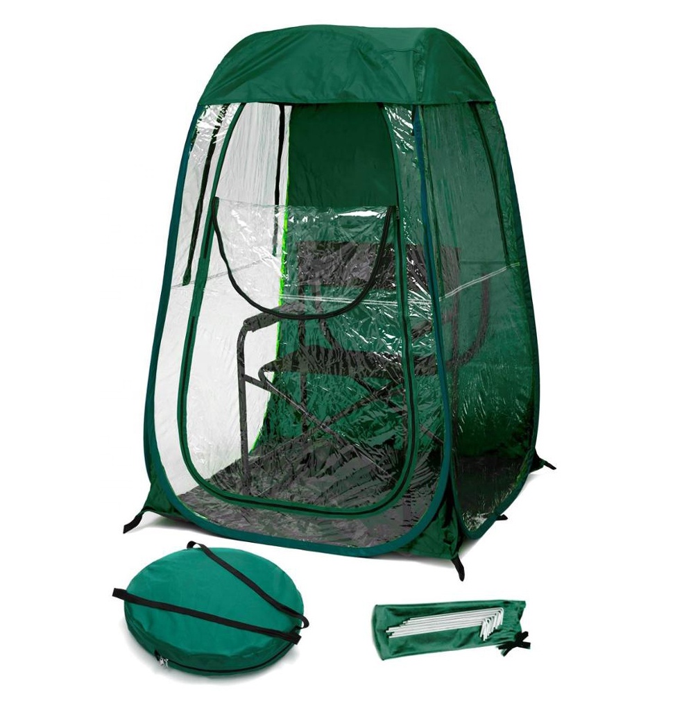 Cold-treated clear PVC 1 person Isolation observation room watching sport weather pod portable pop up fishing tent