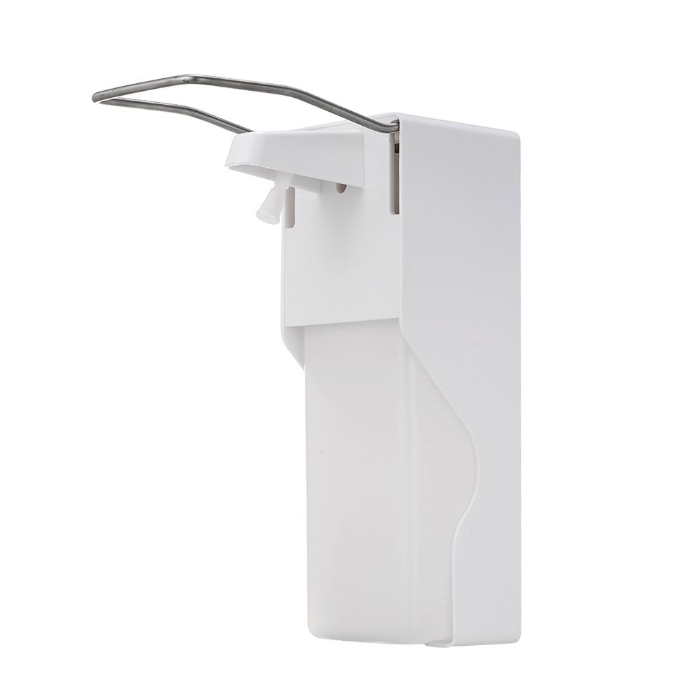 Aluminum ABS Plastic Hotel 1000ml Manual Elbow Bathroom Liquid Soap Dispenser For Hospital